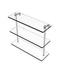 Allied Brass RC-5/16-SN - 16 Inch Triple Tiered Glass Shelf