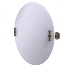 Allied Brass RD-90-ABR - Frameless Round Tilt Mirror with Beveled Edge