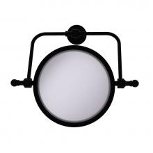 Allied Brass RDM-4/2X-BKM - Retro Dot Collection Wall Mounted Swivel Make-Up Mirror 8 Inch Diameter with 2X Magnification