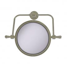 Allied Brass RDM-4/2X-PNI - Retro Dot Collection Wall Mounted Swivel Make-Up Mirror 8 Inch Diameter with 2X Magnification