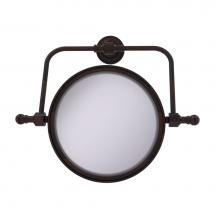 Allied Brass RDM-4/2X-VB - Retro Dot Collection Wall Mounted Swivel Make-Up Mirror 8 Inch Diameter with 2X Magnification