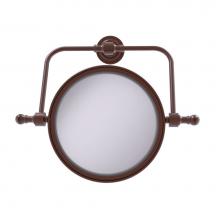 Allied Brass RDM-4/3X-CA - Retro Dot Collection Wall Mounted Swivel Make-Up Mirror 8 Inch Diameter with 3X Magnification