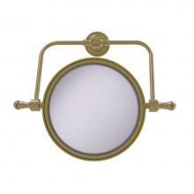Allied Brass RDM-4/3X-SBR - Retro Dot Collection Wall Mounted Swivel Make-Up Mirror 8 Inch Diameter with 3X Magnification