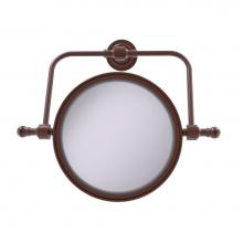 Allied Brass RDM-4/4X-CA - Retro Dot Collection Wall Mounted Swivel Make-Up Mirror 8 Inch Diameter with 4X Magnification
