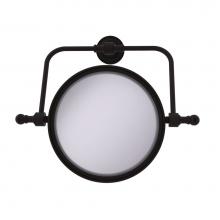 Allied Brass RDM-4/4X-ORB - Retro Dot Collection Wall Mounted Swivel Make-Up Mirror 8 Inch Diameter with 4X Magnification