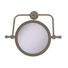 Allied Brass RDM-4/4X-PEW - Retro Dot Collection Wall Mounted Swivel Make-Up Mirror 8 Inch Diameter with 4X Magnification