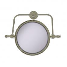 Allied Brass RDM-4/4X-PNI - Retro Dot Collection Wall Mounted Swivel Make-Up Mirror 8 Inch Diameter with 4X Magnification