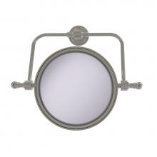 Allied Brass RDM-4/4X-SN - Retro Dot Collection Wall Mounted Swivel Make-Up Mirror 8 Inch Diameter with 4X Magnification