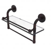 Allied Brass RM-1-16TB-GAL-VB - Remi Collection 16 Inch Gallery Glass Shelf with Towel Bar