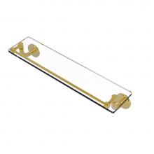 Allied Brass RM-1-22-GAL-PB - Remi Collection 22 Inch Glass Vanity Shelf with Gallery Rail