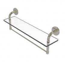 Allied Brass RM-1-22TB-PNI - Remi Collection 22 Inch Glass Vanity Shelf with Integrated Towel Bar
