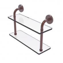 Allied Brass RM-2-16-CA - Remi Collection 16 Inch Two Tiered Glass Shelf