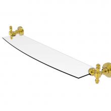 Allied Brass RW-33/24-PB - Retro Wave 24 Inch Glass Shelf