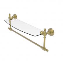 Allied Brass RW-33TB/18-SBR - Retro Wave Collection 18 Inch Glass Vanity Shelf with Integrated Towel Bar