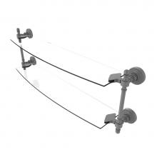 Allied Brass RW-34/24-GYM - Retro Wave Collection 24 Inch Two Tiered Glass Shelf