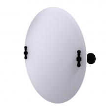 Allied Brass RW-90-BKM - Frameless Round Tilt Mirror with Beveled Edge