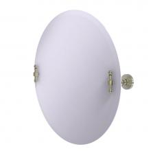 Allied Brass RW-90-PNI - Frameless Round Tilt Mirror with Beveled Edge