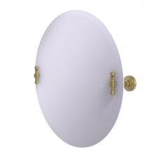 Allied Brass RW-90-SBR - Frameless Round Tilt Mirror with Beveled Edge