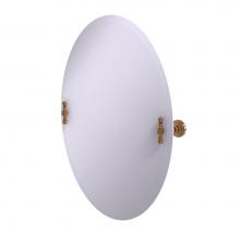 Allied Brass RW-91-BBR - Frameless Oval Tilt Mirror with Beveled Edge