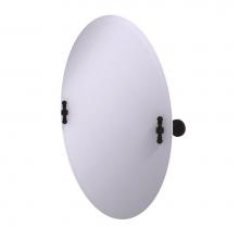 Allied Brass RW-91-ORB - Frameless Oval Tilt Mirror with Beveled Edge