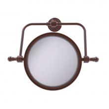 Allied Brass RWM-4/2X-CA - Retro Wave Collection Wall Mounted Swivel Make-Up Mirror 8 Inch Diameter with 2X Magnification