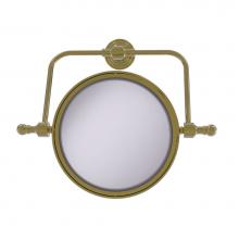 Allied Brass RWM-4/3X-UNL - Retro Wave Collection Wall Mounted Swivel Make-Up Mirror 8 Inch Diameter with 3X Magnification