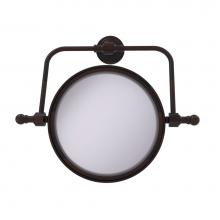 Allied Brass RWM-4/4X-VB - Retro Wave Collection Wall Mounted Swivel Make-Up Mirror 8 Inch Diameter with 4X Magnification