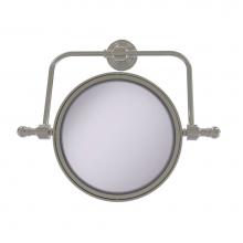 Allied Brass RWM-4/5X-SN - Retro Wave Collection Wall Mounted Swivel Make-Up Mirror 8 Inch Diameter with 5X Magnification