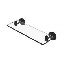 Allied Brass SB-1/16-ORB - South Beach Collection 16 Inch Glass Vanity Shelf with Beveled Edges