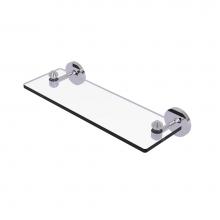 Allied Brass SB-1/16-PC - South Beach Collection 16 Inch Glass Vanity Shelf with Beveled Edges