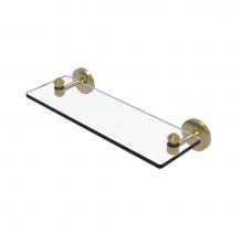 Allied Brass SB-1/16-SBR - South Beach Collection 16 Inch Glass Vanity Shelf with Beveled Edges
