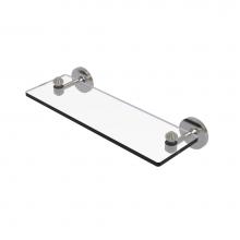 Allied Brass SB-1/16-SN - South Beach Collection 16 Inch Glass Vanity Shelf with Beveled Edges