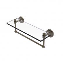 Allied Brass SB-1TB/16-ABR - Southbeach Collection 16 Inch Glass Vanity Shelf with Integrated Towel Bar