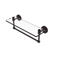 Allied Brass SB-1TB/16-ABZ - Southbeach Collection 16 Inch Glass Vanity Shelf with Integrated Towel Bar