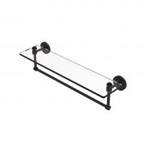 Allied Brass SB-1TB/22-ABZ - Southbeach Collection 22 Inch Glass Vanity Shelf with Integrated Towel Bar