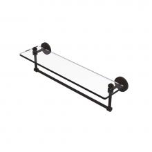 Allied Brass SB-1TB/22-ORB - Southbeach Collection 22 Inch Glass Vanity Shelf with Integrated Towel Bar