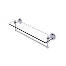 Allied Brass SB-1TB/22-PC - Southbeach Collection 22 Inch Glass Vanity Shelf with Integrated Towel Bar