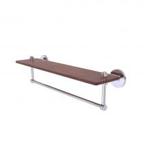 Allied Brass SB-1TB-22-IRW-PC - South Beach Collection 22 Inch Solid IPE Ironwood Shelf with Integrated Towel Bar