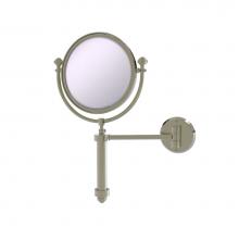 Allied Brass SB-4/2X-PNI - Southbeach Collection Wall Mounted Make-Up Mirror 8 Inch Diameter with 2X Magnification