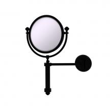 Allied Brass SB-4/5X-BKM - Southbeach Collection Wall Mounted Make-Up Mirror 8 Inch Diameter with 5X Magnification