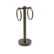 Allied Brass SB-83-ABR - Southbeach Collection Vanity Top 2 Towel Ring Guest Towel Holder