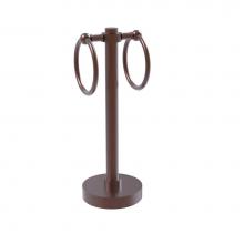 Allied Brass SB-83-CA - Southbeach Collection Vanity Top 2 Towel Ring Guest Towel Holder