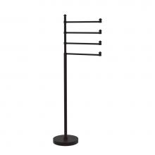 Allied Brass SB-84-ORB - Southbeach Collection Free Standing 4 Pivoting Swing Arm Towel Stand