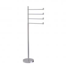 Allied Brass SB-84-PC - Southbeach Collection Free Standing 4 Pivoting Swing Arm Towel Stand