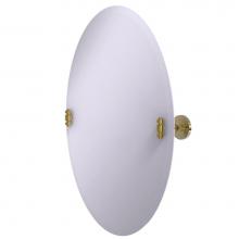 Allied Brass SB-91-UNL - Frameless Oval Tilt Mirror with Beveled Edge