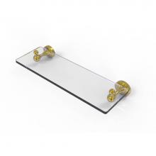 Allied Brass SG-1-16-PB - Sag Harbor Collection 16 Inch Glass Vanity Shelf with Beveled Edges