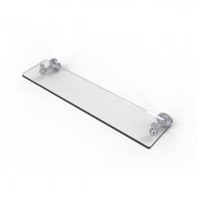 Allied Brass SG-1-22-PC - Sag Harbor Collection 22 Inch Glass Vanity Shelf with Beveled Edges