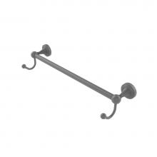 Allied Brass SG-41-18-HK-GYM - Sag Harbor Collection 18 Inch Towel Bar with Integrated Hooks