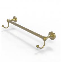 Allied Brass SG-41-18-HK-SBR - Sag Harbor Collection 18 Inch Towel Bar with Integrated Hooks
