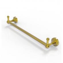 Allied Brass SG-41-18-PEG-PB - Sag Harbor Collection 18 Inch Towel Bar with Integrated Hooks